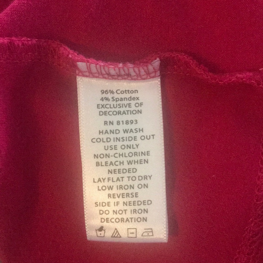 Niotto Magenta Rose Bud Top Size Small - Picture 6 of 6